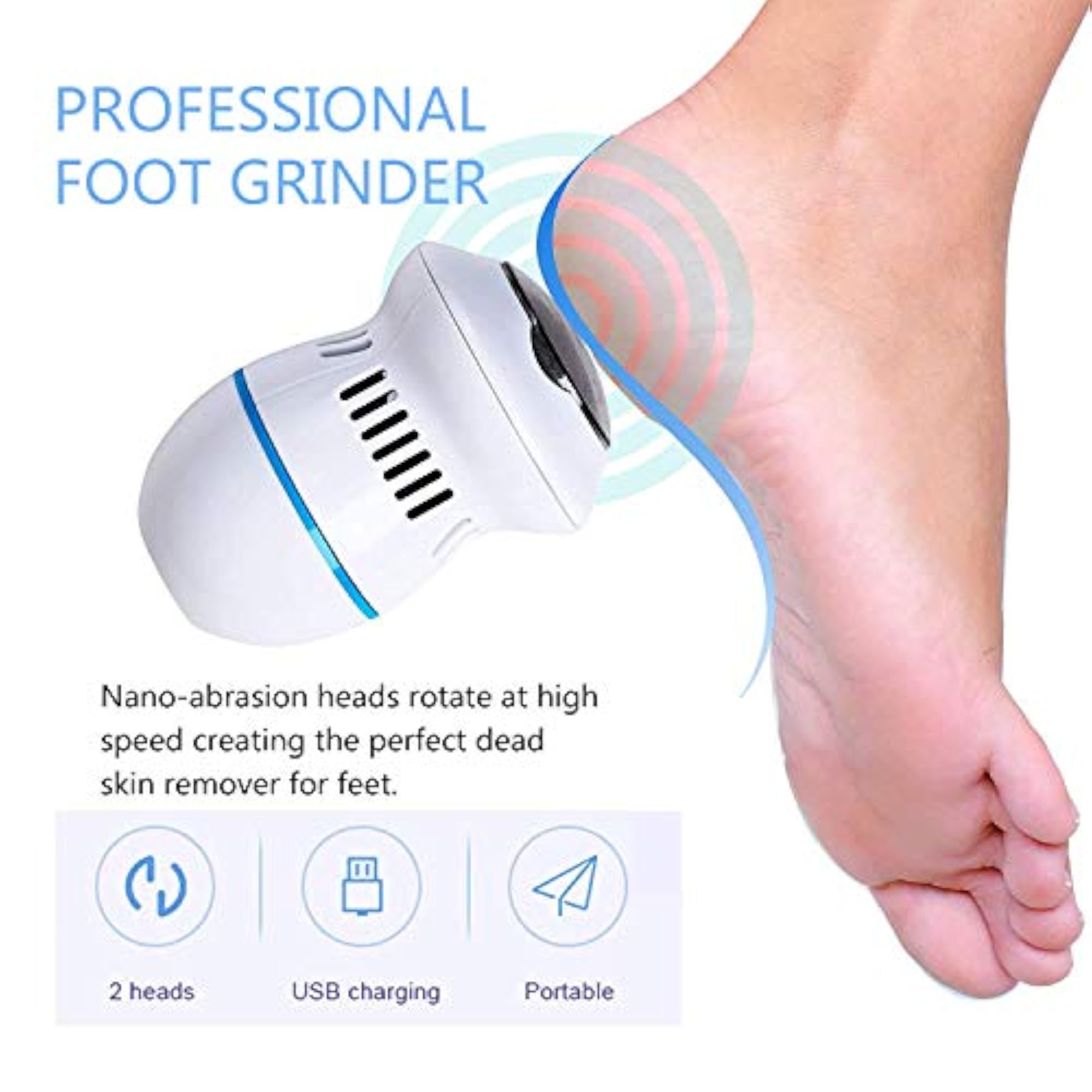 Electronic Pedicure Foot Filer with Vacuum, Smooth Feet