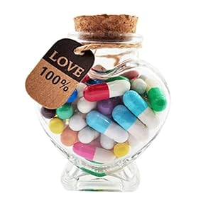 Capsule Message in a Bottle – 50pcs Cute Capsule Pills Gift for Girlfriend Boyfriend Women Wife Husband, Love Letter for…