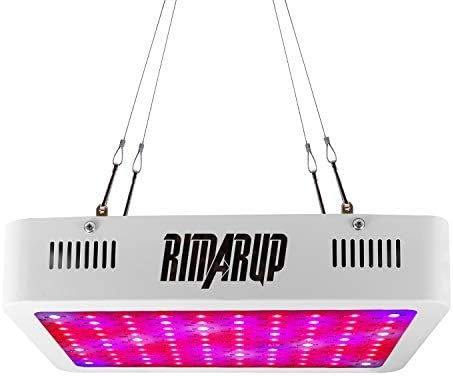 600W LED Grow Light,Double Switch Plant Grow Light Full Spectrum with with Adjustable Rope Thermometer Humidity Monitor