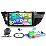4G+128G Android 15 Car Stereo for Toyota Corolla/for Toyota Levin 2014-2017, Wireless CarPlay Android Auto, 10.1’’ Incell HD Touch Screen with GPS, WiFi, Bluetooth 5.0, FM, 32 EQ, SWC, Backup Camera