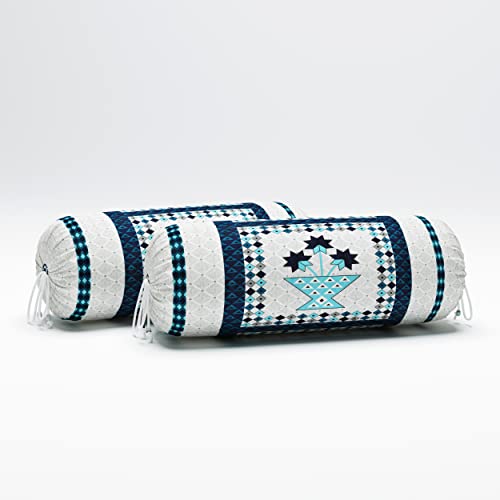 Image of BLOCKS OF INDIA 200TC Diwan Set Cotton 8 Piece | Deewan Printed Bedsheet Sets for Living Room Hall (Set of 8 Piece, 1-Bed Sheet | 2-Bolster Cover | 5-Cushion Cover (Color 1)