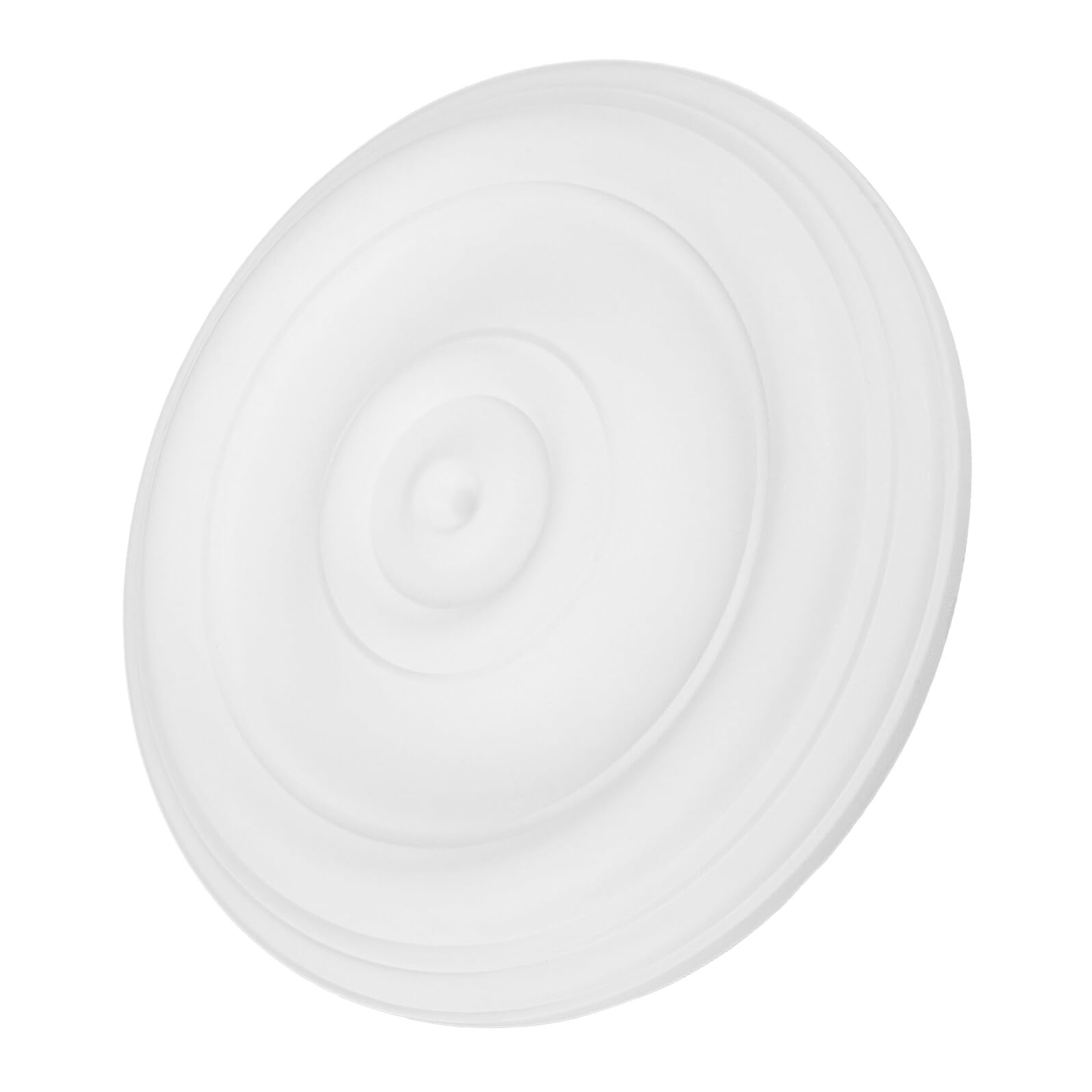 Médaillon décoratif KOMBIUDA ornement de plafond chic en PU blanc pour lustre