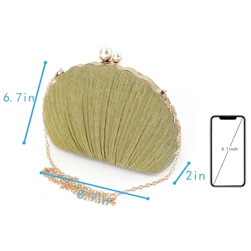 Image of Women Seashell Evening Bag Purse Mermaid Chain Strap Clutch Handbag Shoulder Bag | Seashell