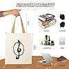 KingPoint Musical Note Tote Bag Shoulder Bag Women Tote Shopping Bag Big Capacity Casual Velvet Handbags for Music Lover Tote #3