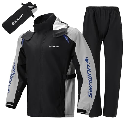 Oumurs Motorcycle Rain Suit