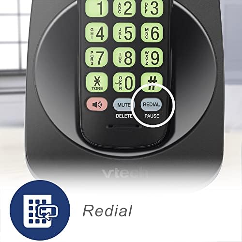 VTech VG101-11 Cordless Phone with Full Duplex Speakerphone and Caller ID/Call Waiting (Black) — view 11