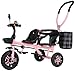 Brfveob 二人乗り三輪車 ベビーカー ツイン 子供用自転車 2点セット シートベルトセット バスケット取り外し可能 誕生日プレゼント 屋外 屋内用 8ヶ月~5歳 赤ちゃん 子供用三輪車 ツイントロリー ダブル ベビー自転車 ベビーライト ベビーカー ベビーカー