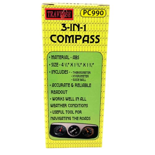 Brújula 3 en 1 ADROIT con Termómetro e Higrómetro Compacto de 4.5" x 1.75" x 1.25" miniatura 4