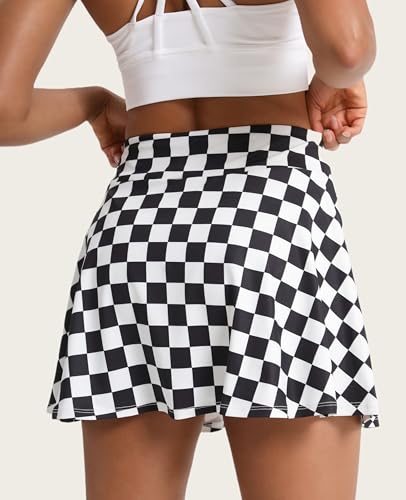 Women's Tennis Skirt Pleated Athletic Skirt with Shorts Pocket High Waisted Golf Skort for Workout Pickleball4