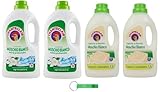 Chanteclair Waschmittel Seife Weißer Moschus Testpaket, 2x Seife 1500ml + 2x Waschmittel 1260ml + Beni Culinari Kostenloser Schlüsselanhänger