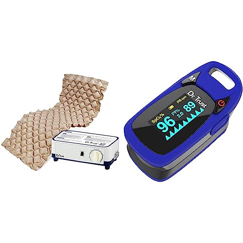 Dr Trust Air Mattress Anti Decubitus Air Pump and Bubble Mattress (Brown) & Dr Trust Professional Series Finger Tip Pulse Oximeter With Audio Visual Alarm and Respiratory Rate(Blue)-202 (B07TNH43PF) Amazon Price History, Amazon Price Tracker