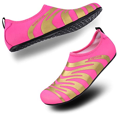 hiitave Womens Quick Dry Water Socks Summer Barefoot Beach Running Aqua Shoes