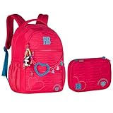 Kit Mochila Rebecca Bonbon Estojo Escolar Meninas (Rosa)