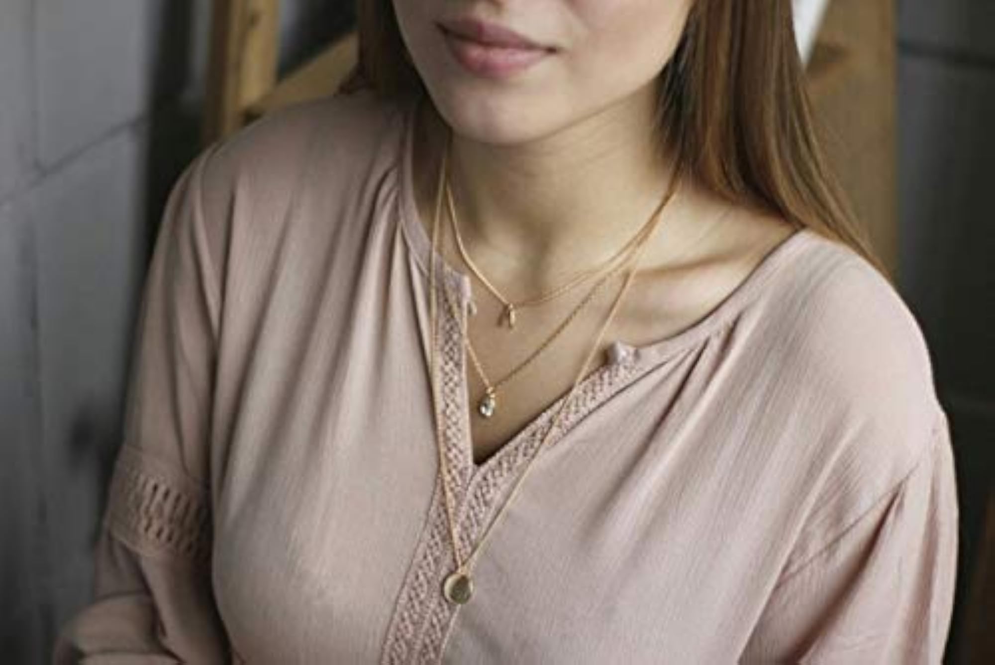 Multilayer CZ Western Neck Chain Necklace (244np)