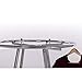 Econoco 36-Inch Folding Round Garment Rack, Adjustable 48–66″ Height Retail Display, Chrome Finish