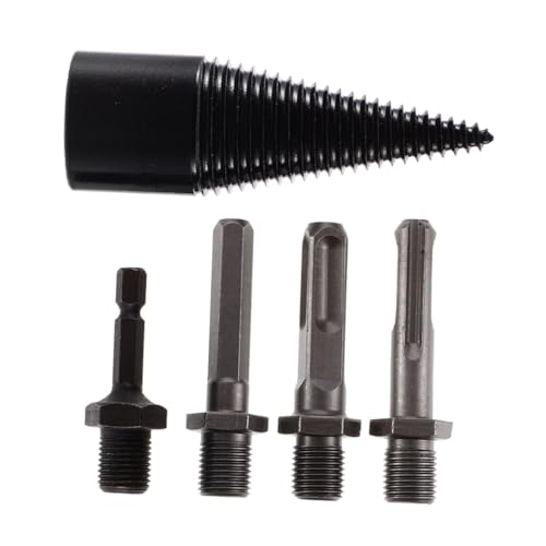 OSALADI 5pcs Firewood Drill Bit for Efficient Log Splitting Easy to Install Woodworking Tool Various Drill Shapes for All Types