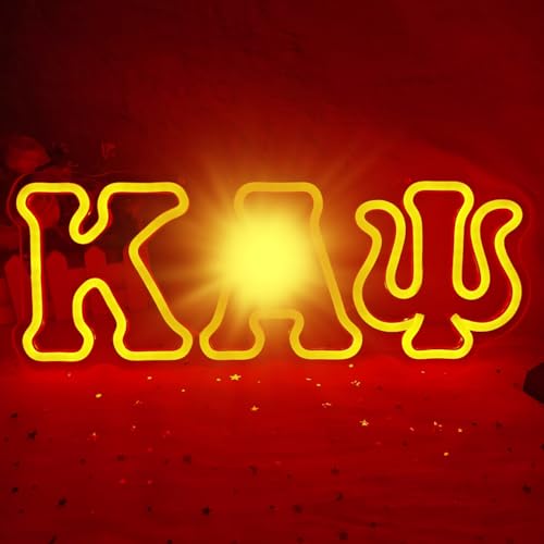 Image of Fraternity Sorority Neon Sign Dimmable Neon Lights for Wall Decor University Fraternity LED Sign Greek Fraternity Light Up Gifts for Man Bro