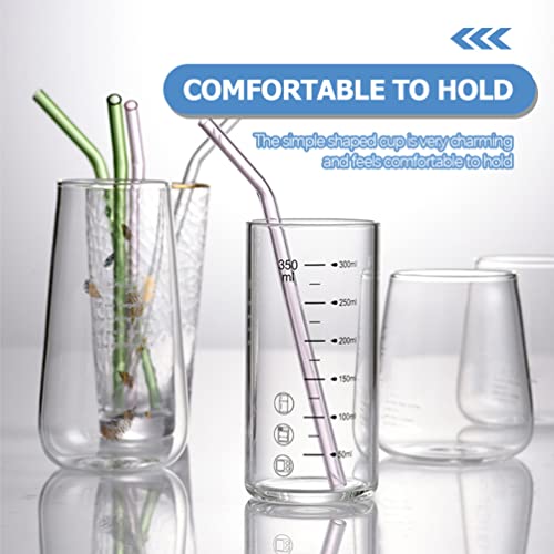 Cabilock Glazen Stro Melk Cup Heldere Sap Mokken Meten Water Beker Koffie Kopje Melk Pudding Jelly Dessert Containers Houder Soda Bier Ijs Whisky Cup - Image 8