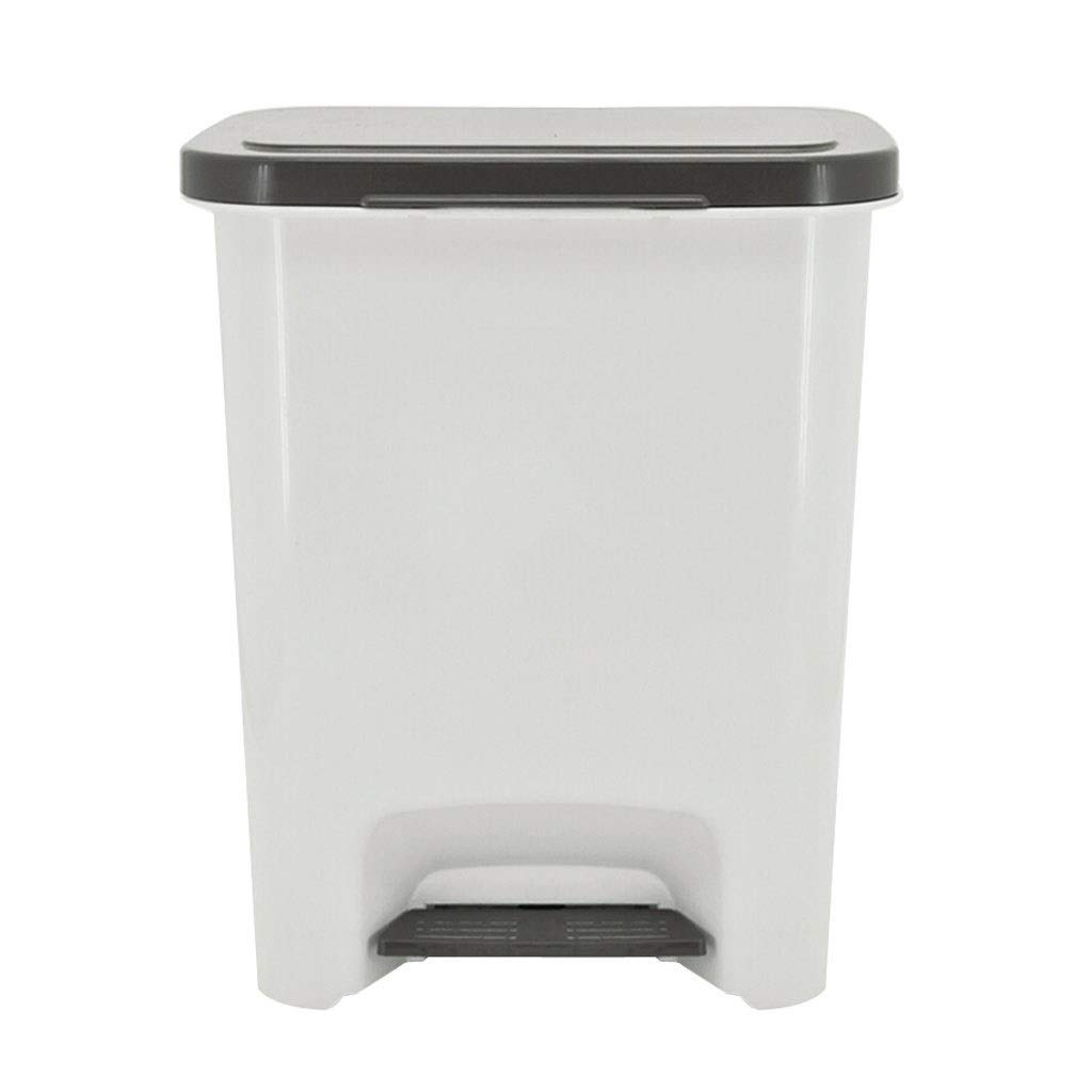 Pattumiera per interni Pattumiera di grande capacità con coperchio Bidoni in plastica Cestino per carta da ufficio Pedale Comoda scatola di immagazzinaggio Bidone della spazzatura (45L)