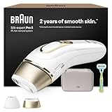 Braun Luz Pulsada Silk-expert Pro 5, Eliminación Del Vello En Casa, Alternativa a Depilación Láser, Depiladora IPL Con Funda, Maquinilla Venus, 2 Cabezales Para Cara y Cuerpo, Blanca/Dorada, PL5152