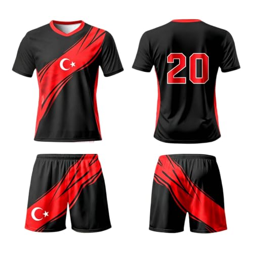 Ropa para aficionado al fútbol conjunto de dos piezas casual de hombre para diario
