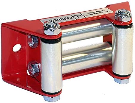 Ranger ATV Winch Roller Fairlead 4 7/8" (124MM) Mount for 2000-3500 LBs ATV Winch by Ultranger Glossy (Red)