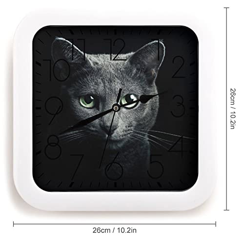 Horloge murale chat noir lisible avec ses grands chiffres - 3