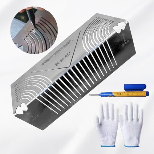 Rabtcaty 2025 Precision flex angle & arc marking tool with Regla Giratoria para Perfiles Metálicos,Adjustable Dual-Purpose Angle & Arc Marker for Square Tube Bending, Welding, Carpentry.(S)