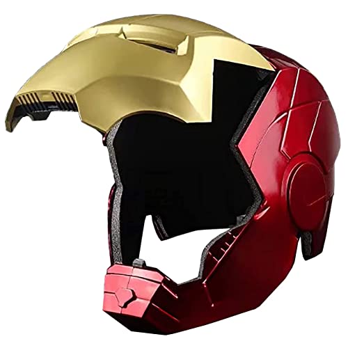 Tables Masque Electronique Iron Man Marvel Toy Portable de Casque Iron Man pour Les Enfants Avengers l'échelle 1:1 Marvel Legends, Taille Unique (Color : Red, Size : L(55CM)), Multicolore