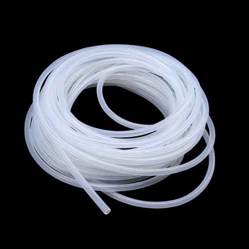 iMeistek Silikonschlauch 2mm ID x 4mm OD 6 Meter, Flexibler Lebensmitteltaugliche Schlauch Silikonschlauch Wasser Luft Rohr Transparent