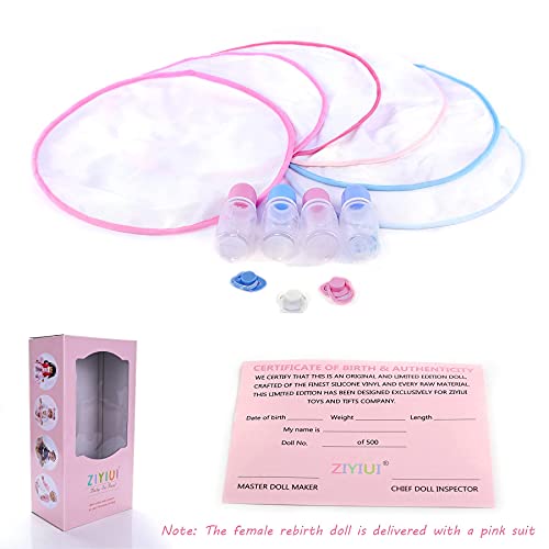 ZIYIUI 22Zoll 55cm Reborn Babypuppe Weiche Silikon Vinyl wie Echtes Babys Puppe Lebensechte Puppe Neugeborenen Mädchen – Bild 7