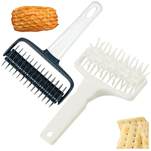 QAQGEAR Pastry Crust Roller Cutter Cookie Pie Pizza Bread Pastry Lattice Roller Cutter and Pizza Pie Dough Roller Docker for Pizza Crust or Pastry Dough