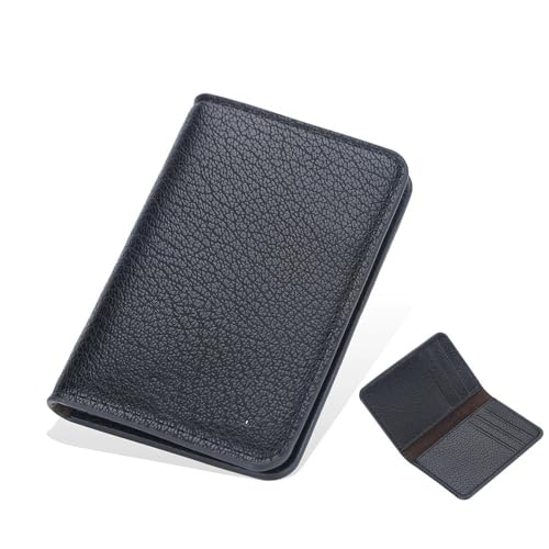 La mejor comparación de Tarjetero que Puedes Comprar On-line. 42 Tarjetero de Cuero para Hombre, Carteras para Hombre RFID que Bloquean el Dinero Clip de Doble Pliegue Delgado, Capacidad para 8 Tarjetas de Crédito (Negro 1)