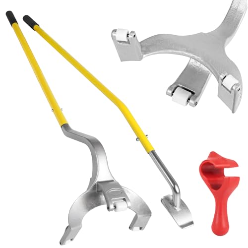YELLOW JACKET Tire Mount Demount Tool, 22.5 to 24.5 inches, 3PCS Tire Changer Demount Tool with Extra Bead Keeper, Tire Changing Tools for Car Repairing Adapted to Aluminum and Steel Rims, Yellow