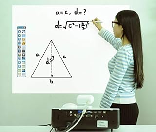 Interactive Whiteboard System Smart Teaching Whiteboard with Infrared Pen Only Support Windows System Computer and Long Focus Projector for Home Office, Classrooms, Meeting and Presentation