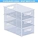 changshengda Kühlschrank Organizer Set - 9er Set (3 Größe) Kühlschrank Organizer, Küchen Organizer für Speisekammer, Gefrierschrank, Schrank, Schublade, Büro - Blau Grau