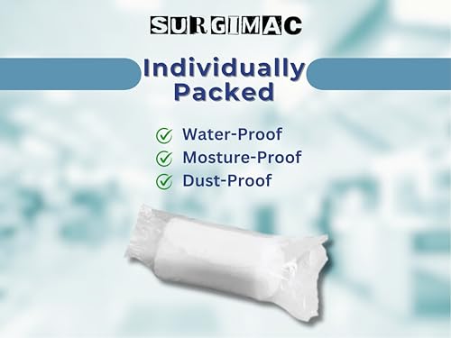 SurgiMac First Aid Gauze Bandage Rolls, 100% algodón, construcción de 6 capas, 4.5 pulgadas x 4.1 yardas, flexible, no estéril, 100 rollos por caja miniatura 6