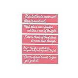 ステンシルシート 名言 5x20cm 5枚セット