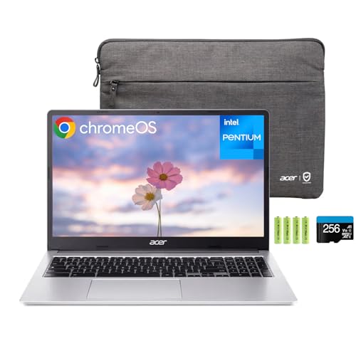 acer Chromebook 315 15.6C` HD m[gp\R ƒp wp Intel Pentium N6000 4GB RAM 384GB Xg[W (128GB eMMC+256GB SDJ[h) Wi-Fi 6 eL[ 2 x