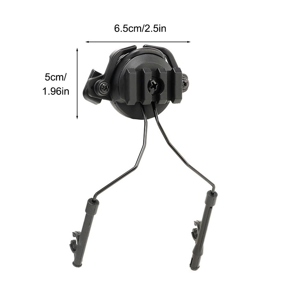 Support D'adaptateur de Casque Tactique, Support Suspension de Casque Réglable en Rotation à 360 ° Ensemble D'adaptateur de Casque pour Rails de Guidage de Casque de 19 à 21mm