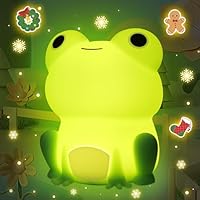 Attivolife Cute Frog Night Light, Soft Silicone LED Touch Lamp for Kid, Nursery Portable Nightlight with Dimmable Timer, Kawaii Bedroom Bedside Table Desk Decor for Boy Girl Xmas Birthday Gifts