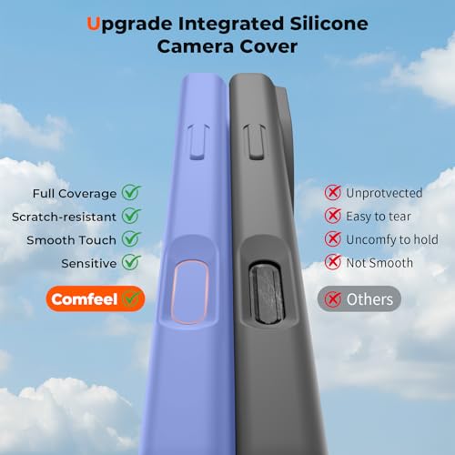comfeel for iPhone 17 Case (Camera Control Cover) (Compatible with MagSafe) Full Camera Protection with Screen Protector, Silicone Shockproof Drop Protective Phone Case,Blue Purple by comfeel - Used condition - Image 6