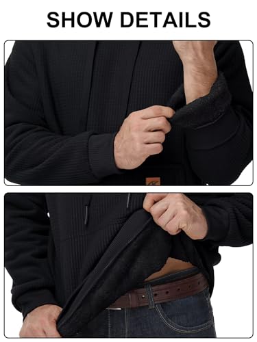 Yundobop Men's Heavy Pullover Hoodies Sherpa Fleece Lined Thick Winter Warm Hooded Sweatshirt with Kangaroo Pocket4