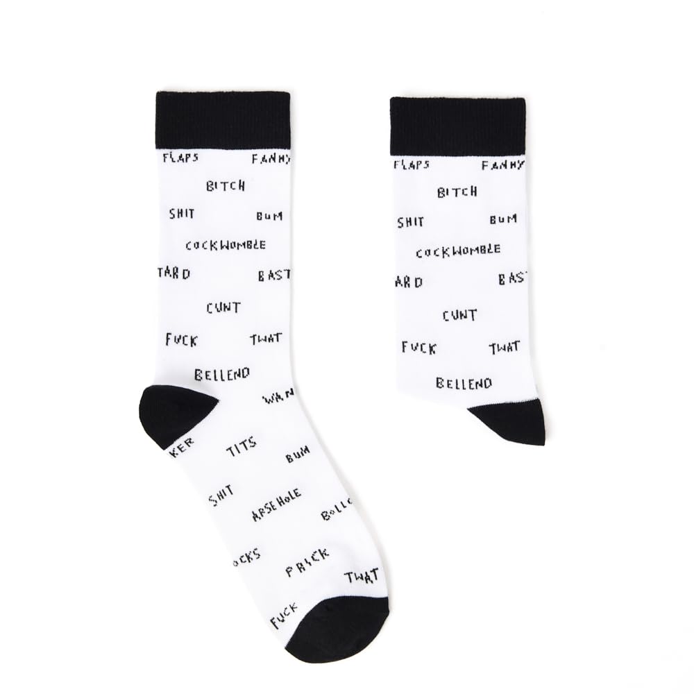 Urban Eccentric Unisex Multicolour Sweary Socks | Gift | 1 Pair | Cotton Rich | Premium Socks | Novelty | Gifts