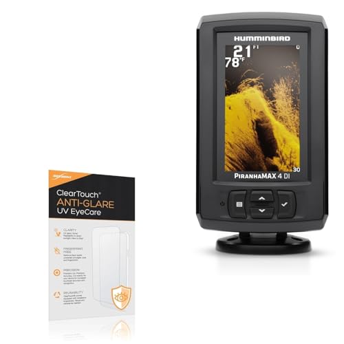BoxWave Screen Protector Compatible With Humminbird Piranhamax 4 DI - ClearTouch Anti-Glare Anti-UV EyeCare (2-Pack), Filters out Harmful Blue Light Reduce Fatigue