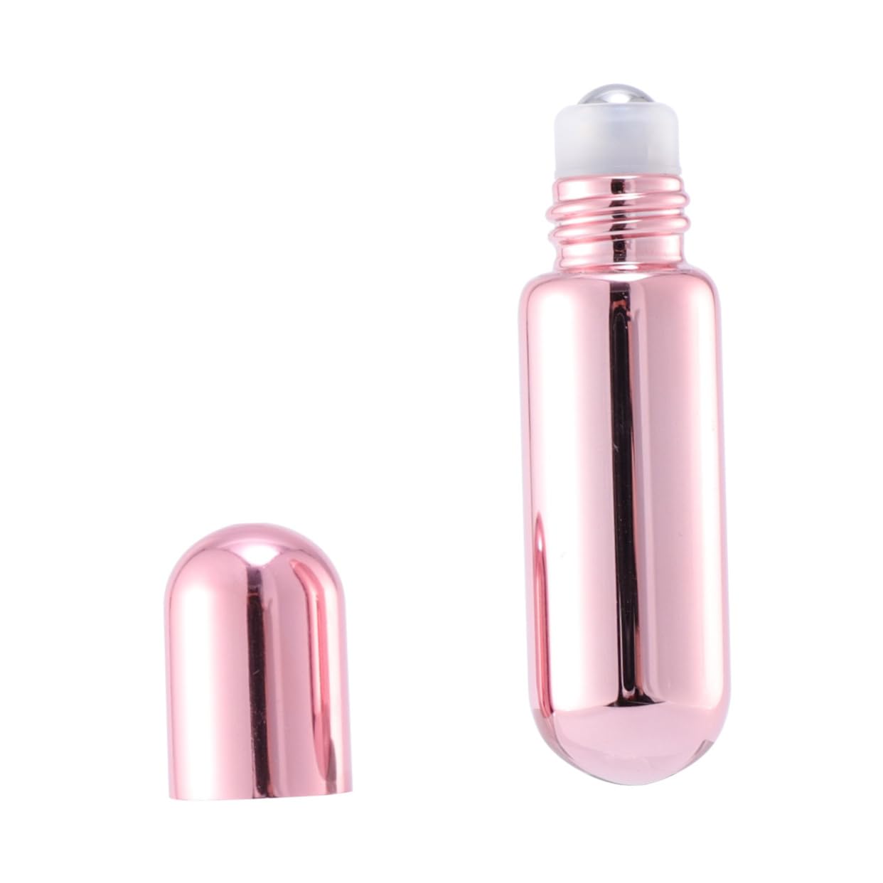 MAGICLULU 36 Stk Rollflasche Für Ätherische Öle Kleine Parfümflaschen Behälter Für Lipgloss Glaswalze Wiederbefüllbare Rollampulle Rollende Flaschen Unterverpackung Rosa Ball Ätherisches Öl