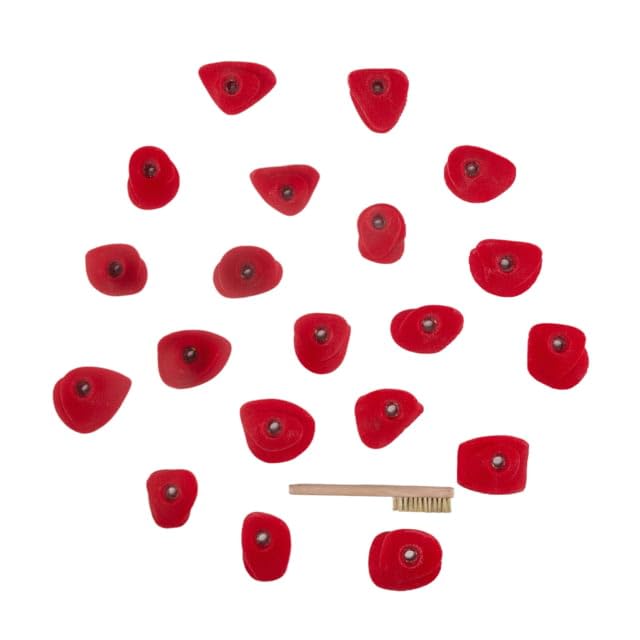 TRANGO Climbing Buttons, Red, 301107-1112-99