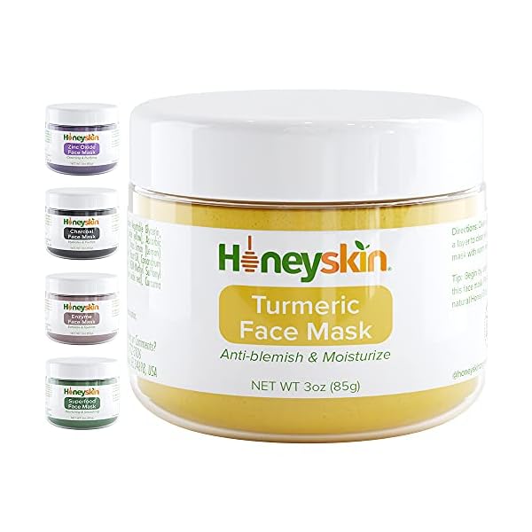 Turmeric-Face-Mask-for-Sensitive-Skin-Deep-Pore-Cleansing-Mask-Skin-Moisturizing-Face-Mask-Organic-Face-Mask-Skin-Care-with-Manuka-Honey-Kaolin-Clay-and-Bentonite-Clay-Mask-3oz Turmeric Face Mask Acne Scars and Dark Spot Remover - Deep Pore Minimizer and Anti Aging Face Mask - Skin Moisturizing Face Mask - Face Moisturizer for Glowing Skin and Pimple Spot Treatment (3oz)