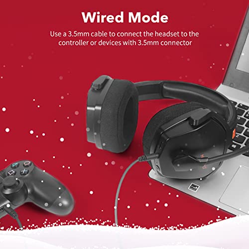 NUBWO G06 Wireless Gaming Headset with Microphone for PS5, PS4, PC, Mac, 3-in-1 Gamer Headphones with Mic, 2.4GHz… - Image 7
