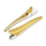 YS Park 4 / 2 Packs GOLD Hair Sectioning Shark Clips, 8 Clips Total. 100% Geniune + FREE Double Dip...